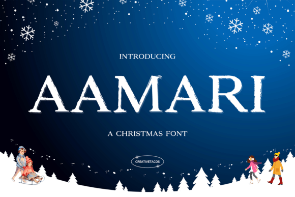 Aamari: The Festive Display Font for Holiday Web Design