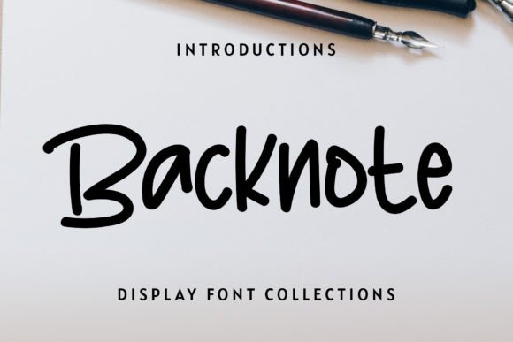 Backnote: A Handwritten Display Font for Editorial Design