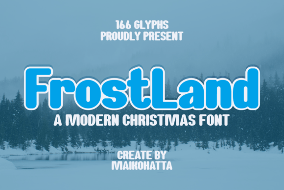 Frost Land Typeface for Festive Holiday Web Design