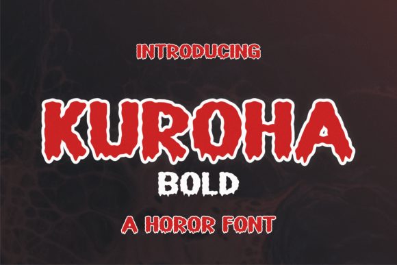 Kuroha: A Spine-Chilling Display Font for Bold Editorial Design