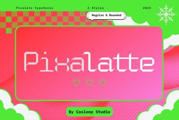 Pixalatte: The Ultimate Y2K Display Font for Modern Designers