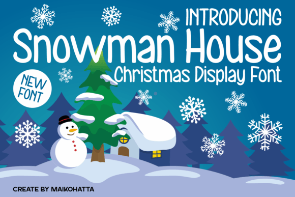 Snowman House: The Perfect Christmas Display Font for Modern Websites