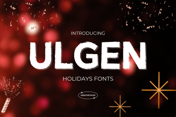 Ulgen: A Bold Brush Typeface for Festive Branding Projects